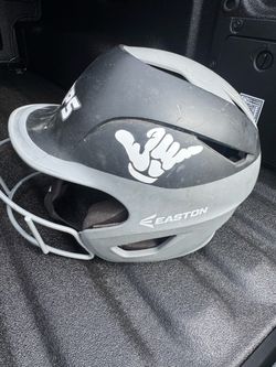 Easton Black Gray Softball Helmet w/ Face Guard