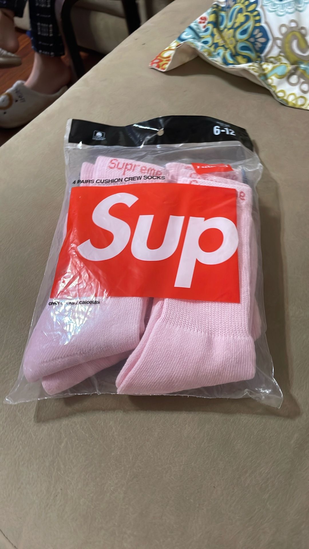 Pink SUPREME socks