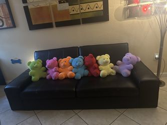 Leather Black Sofa Like New