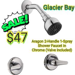 Aragon 2-Handle 1-Spray Shower Faucet in Chrome (Valve Included)

by

Glacier Bay

