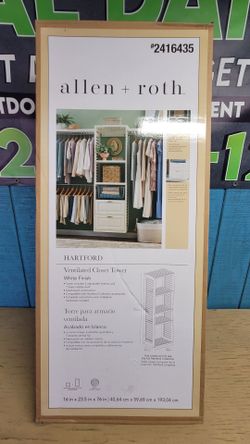 Allen + Roth Hartford Ventilated Closet Tower -BRAND NEW