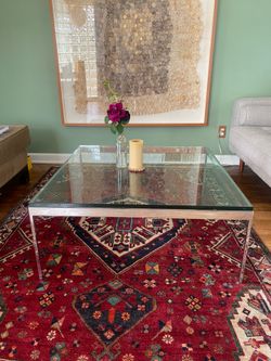 Glass top coffee table