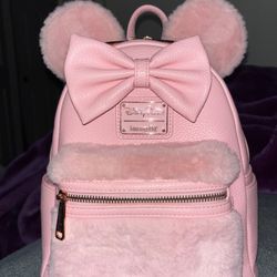 Loungefly Disney Parks Minnie Mouse Piglet Pink Mini Backpack