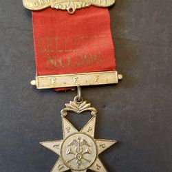 Antique Fraternal ORDER OF TONTI Ribbon - HARDER TO find