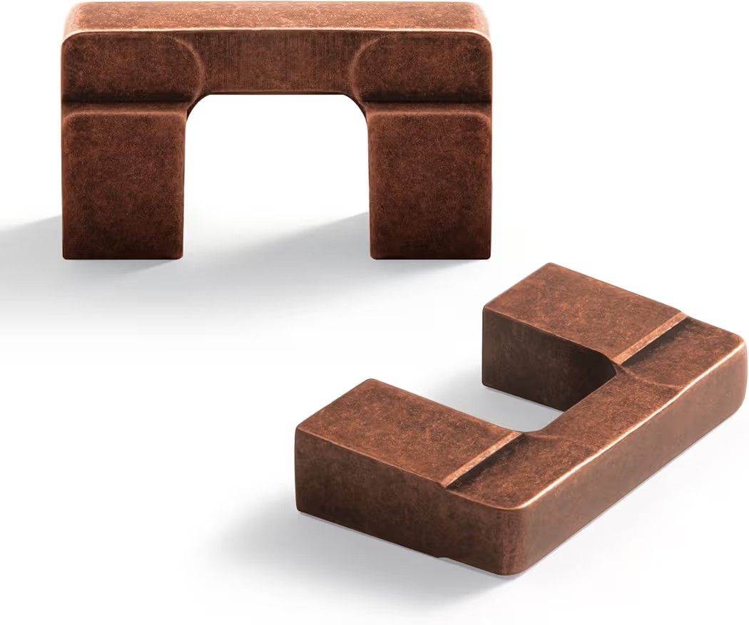 Goo-Ki 6-Park Antique Copper Drawer Handles 1-1/4 in (32mm) Hole Centers Straight Bar Pull,Antique Copper Solid Cabinet Pulls for Kitchen Cabinets and