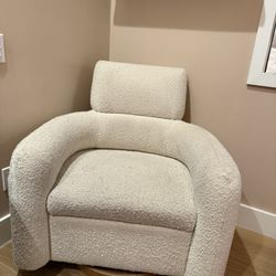 Cream Boucle Rocking Chair 