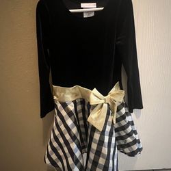 Girl Black Velvet Dress