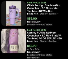 Brand New Authentic Olivia Rodrigo Stanley Cup 