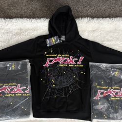 Pink ‘Black’ Spider Hoodie
