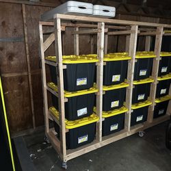 Heavy-Duty Garage Storage Rack Organizer - Holds 20 Bins