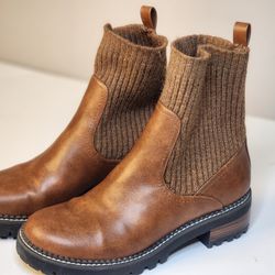 Sock Top Boots Brown