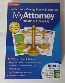My Software 'My Attorney' Home and Business (Family, Estate, and Business Planning)