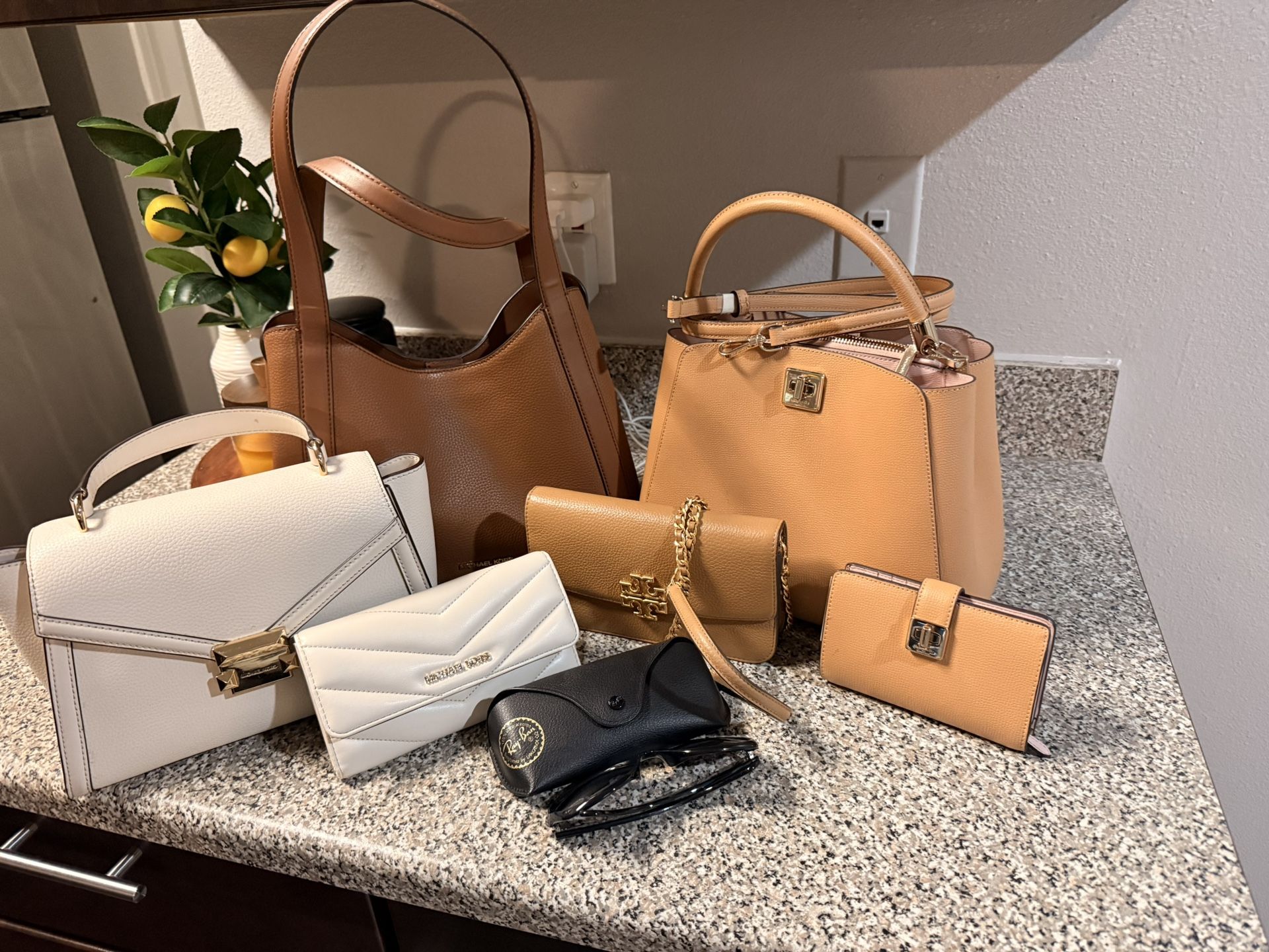 Purses, Wallets And 2 Pairs Of Sunglasses