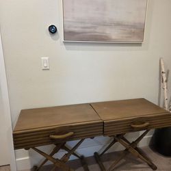 2 end tables or nightstands (Zanta Solid Wood End Table with Storage By Noir)