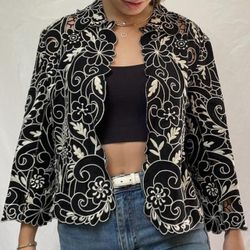Chico's Women's Black and White Jacket