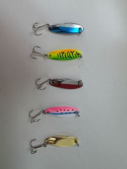 5-Piece Metal Casting Spoon Lure Set (7g / 1/4 oz) – Trout, Bass & Panfish
