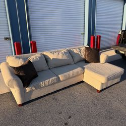 **BEST OFFER** Beige Sectional Sofa with Chaise