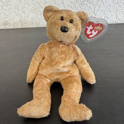 TY Beanie Baby 2000 Bear Named Cashew 