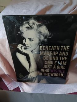Marilyn Monroe Glass Poster 