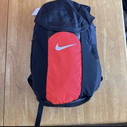 New Nike Backpack Black Red Travel Gym Bag School