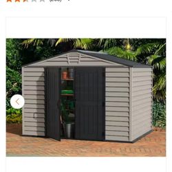 Storemax 10 ft. x 8 ft. Gray Vinyl Storage Plastic Shed 85 sq. ft.