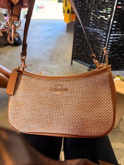 Coach New York Woven Shoulder Bag