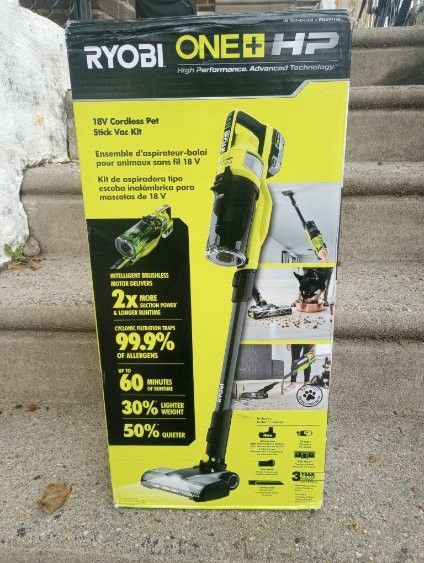 RYOBI ONE+ 18V Powered Brush Hand Vacuum w/Attachments #PCL700B