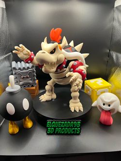 3D Printed Dry Bowser Super Mario Figure