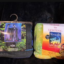 Disney VILLAINS MALEFICENT Or Lion King THROW -If Posted It’s Available -Price Is Firm $25 EACH ! 