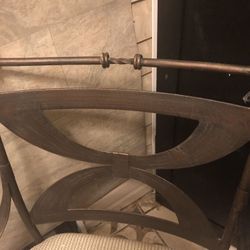 2-Metal Chairs with wheels