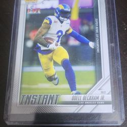 2022 Panini Instant Super Bowl LVI #6 Odell Beckham Jr Los Angeles Rams NFL Football Trading Card
