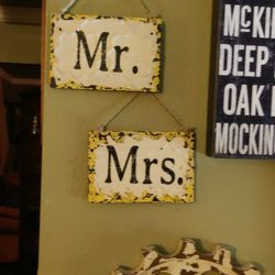 Wedding, Married, Mr. Mrs Signs