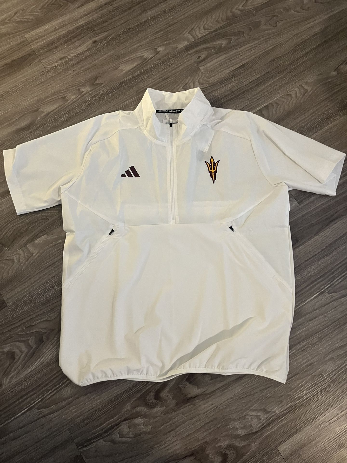 Adidas ASU Quarterzip Short Sleeve Windbreaker