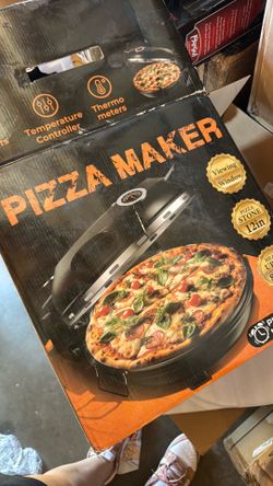 Pizza Oven Indoor Portable, 12 Inch Countertop Indoor Pizza Oven, Pizza Maker Machine For Home, Pizza Cooker with Timer And Temperatures Control Mini