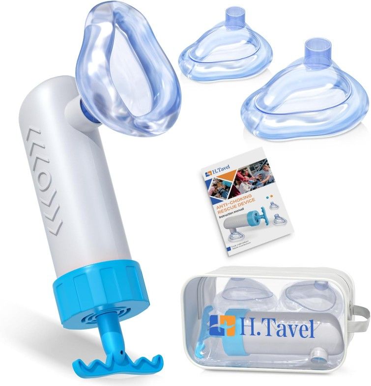 Choking Rescue Device,Portable Suction Rescue Device First Aid Kit for Kids and Adults, Portable Airway Suction Device for Children and Adults-Home Ki