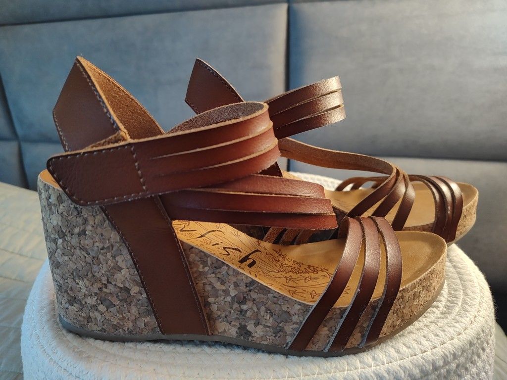 Wedge Strapy Sandal, Size 8