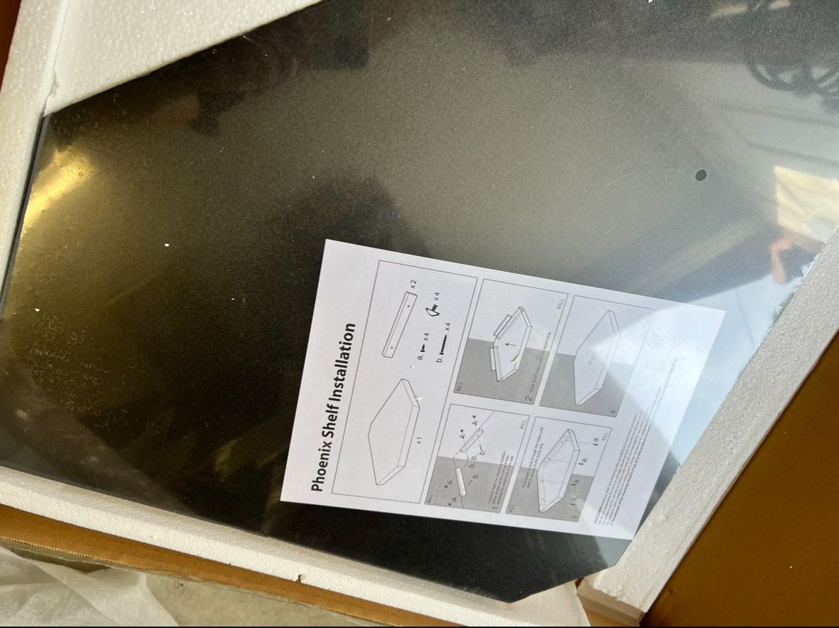 Pentagon Corner Wall Shelf Pair