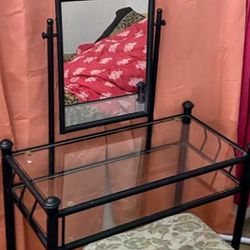 Cute Vanity Mirror With Chair $35