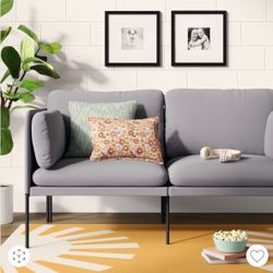 Upholstered Loveseat, Gray- Room Essentials