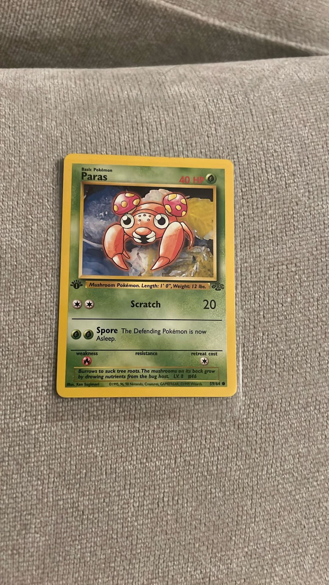 Pokemon Paras 1st Edition