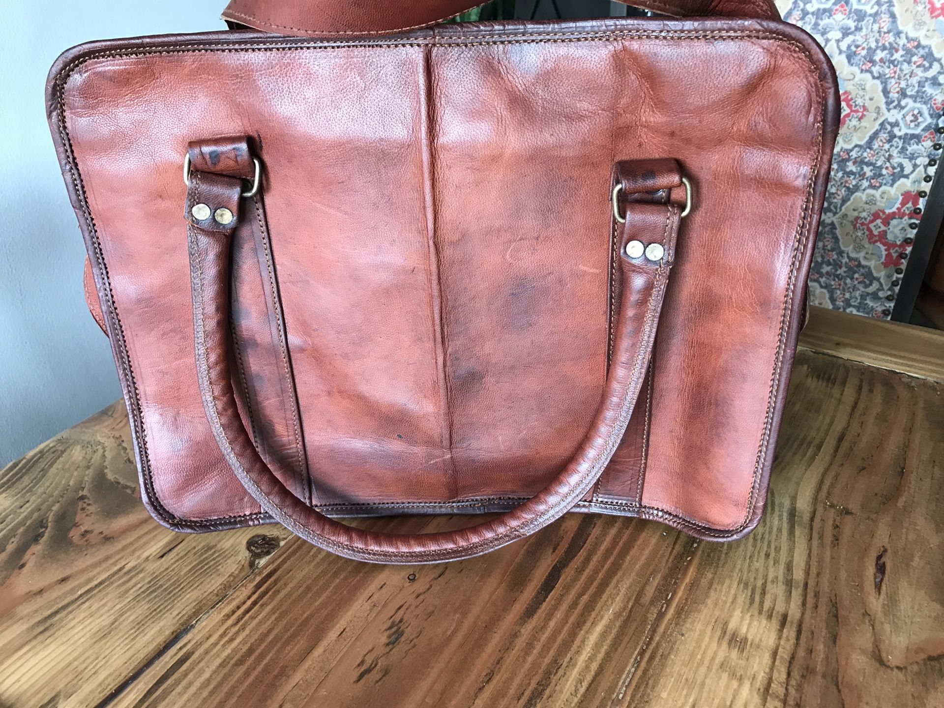 Laptop / book LEATHER bag