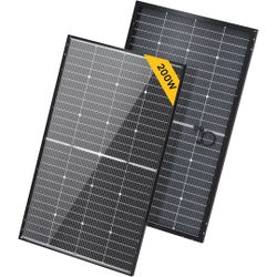 BougeRV N-Type 12V/24V 200 Watt Bifacial 16BB Solar Panel