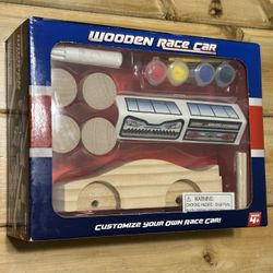 NEW Wooden Race Car Kit Paint NASCAR Stock Racing Derby Toy Project Kids/Adults  * BRAND NEW in BOX  * Fun Times Building and Painting a Wooden Car ju