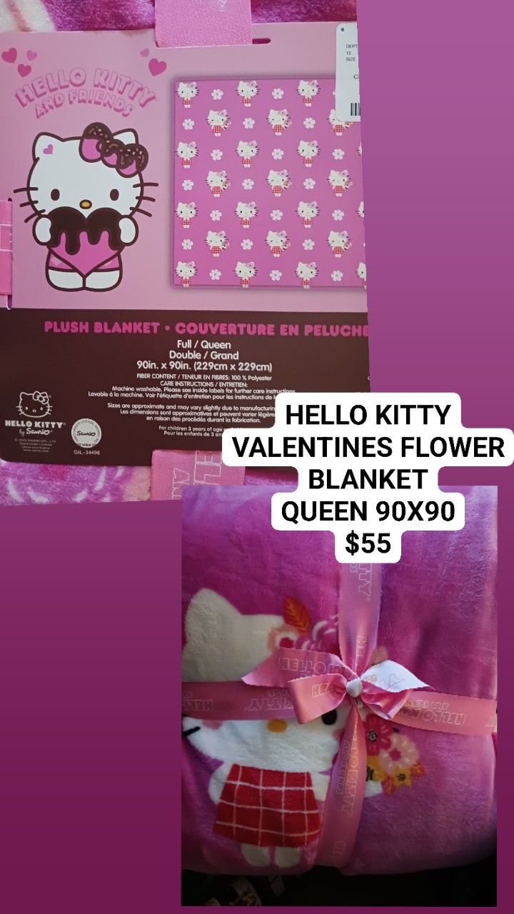 Hello Kitty Valentines Blankets