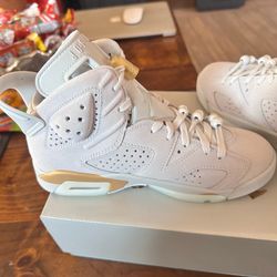 ♥️♥️Brand New AIR JORDAN 6 RETRO PEARL Tennis Shoes Size 6 1/2 Women’s ♥️♥️