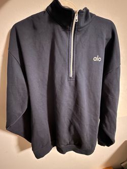 Blue Alo Quarter Zip + Sweatpants Set | Size Medium