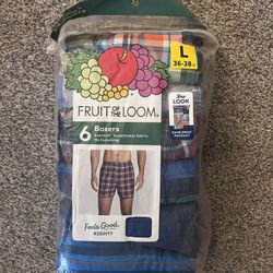 Fruit Of The Loom Men’s Boxers Size L New