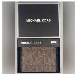 NEW! Michael Kors Monogram Brown Wallet
