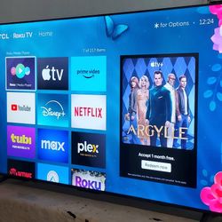 TCL 65"   4K  SMART TV  LED  HDR  With  APPLE TV   DOLBY  VISION   FULL  UHD  2160p🟢 ( FREE  DELIVERY  )  🟠NEGOTIABLE 🔴