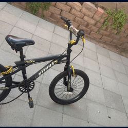 20” BMX Freestyle Bike with Pegs – Black/Yellow, Coaster Brake, Ready to Ride